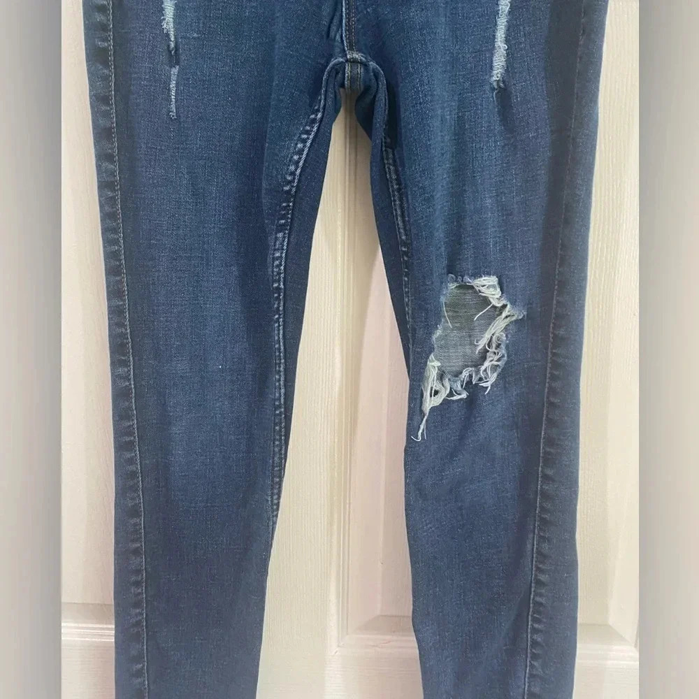 Old Navy rockstar extra high rise rockstar super skinny jeans sz 6 Distressed - Picture 5 of 12